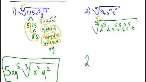 Simplify a radical expression with high index