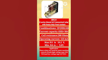 QBCA1 relay ||#relay #QBCA1 #heavydutyrelay #baisedrelay #railwaysignalling #shorts #education #ldce