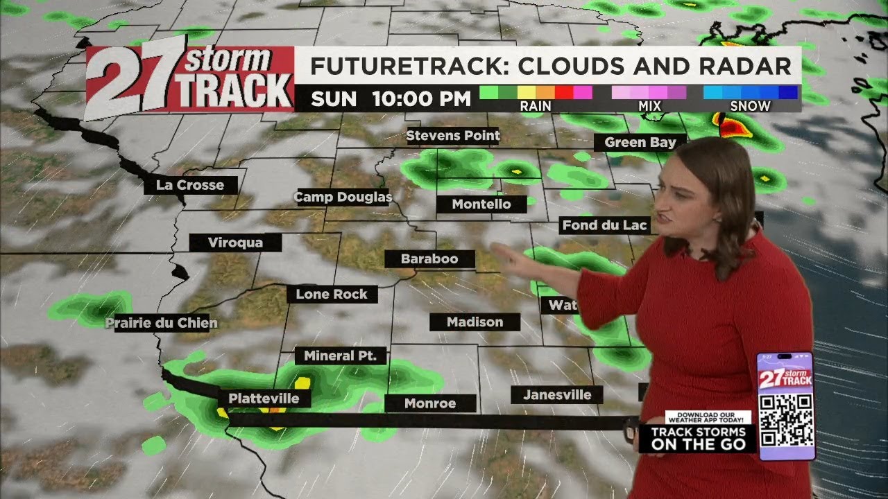 Warm and mostly dry Sunday, better rain chances into the workweek - YouTube