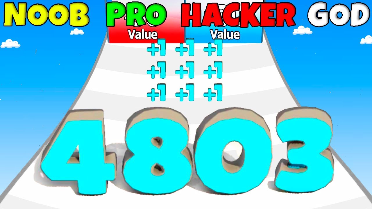 NOOB vs PRO vs HACKER vs GOD - Digit Crusher 3D