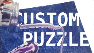 Custom Jigsaw Puzzle with Acrylic Pour Art