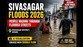 AI Visualization: Sivasagar Floods 2026 | Google Flow Cinematic Flood Scene #shorts
