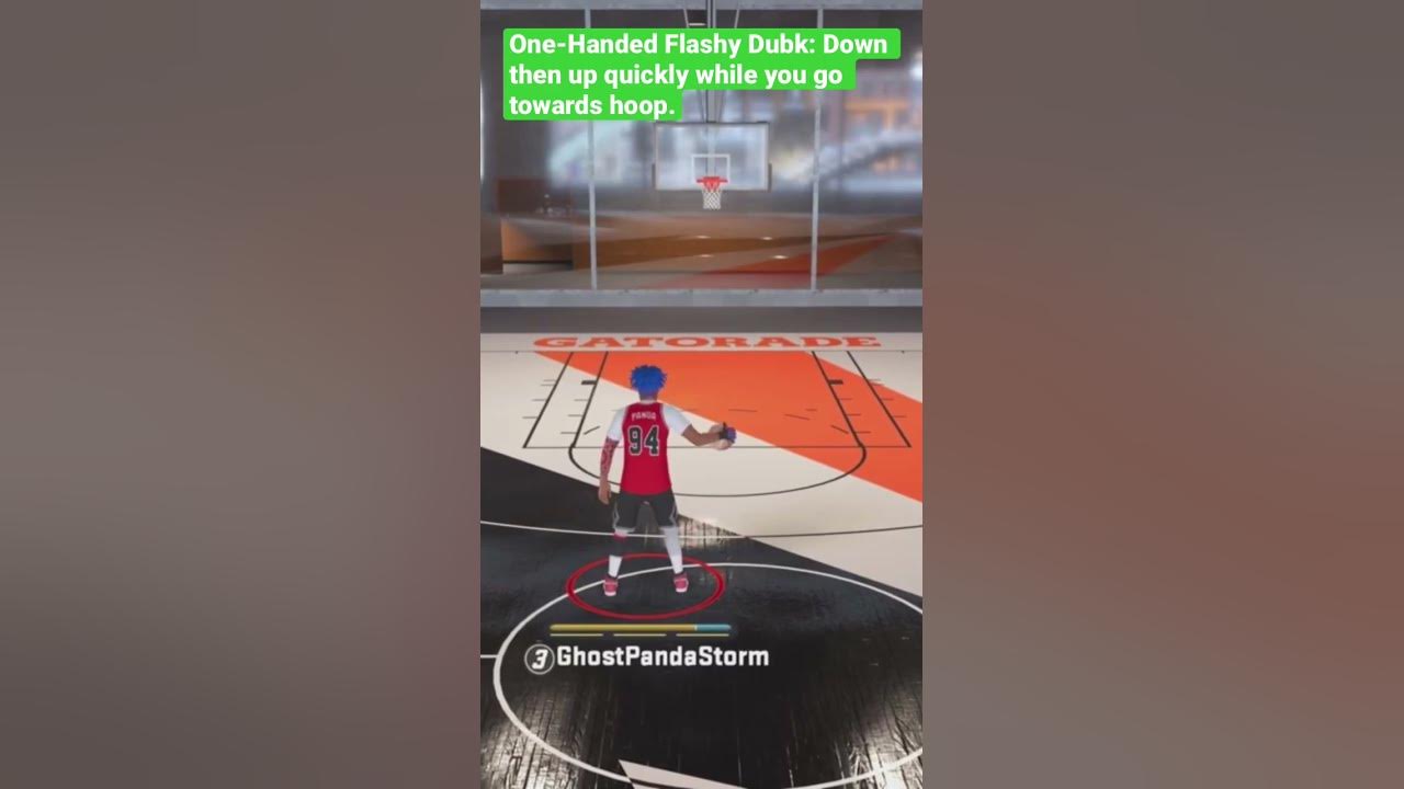 How to do Flashy Dunks in NBA 2K23 (One Handed Dunks) #shorts #nba2k23