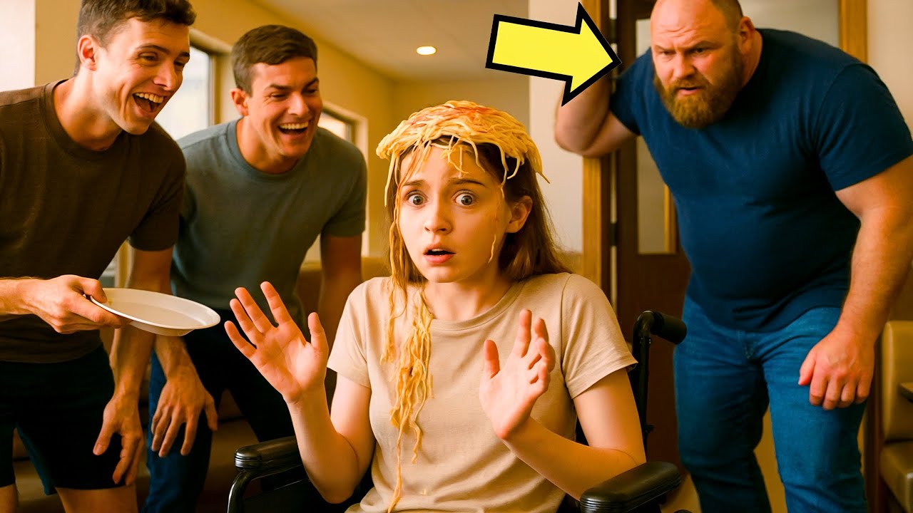 المتنمرون يسخرون من الفتاة في الكرسي المتحرك في المطعم… حتى يصل والدها و…