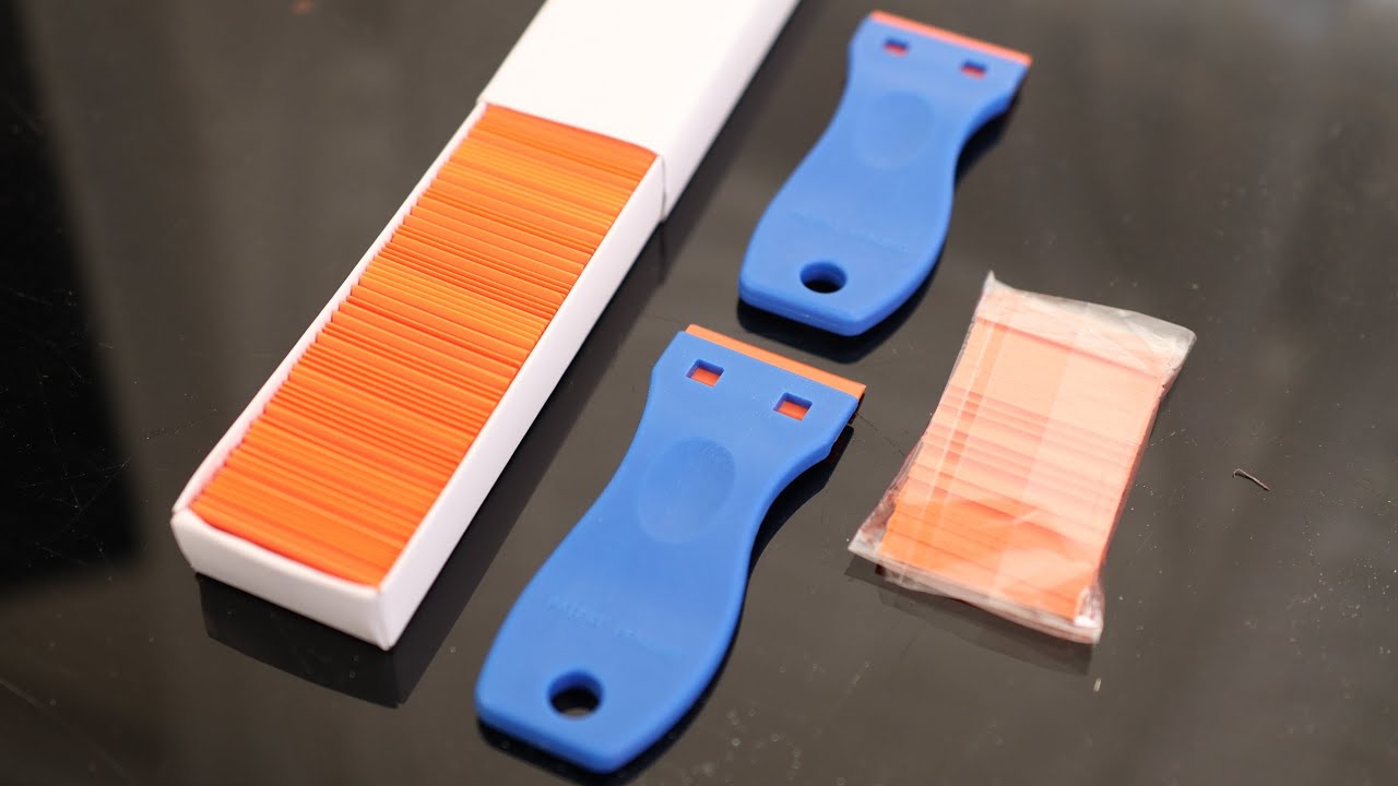 VEVOR 2PCS Razor Blade Scraper,Plastic Scraper Tool with 120PCS Plastic Blades,Cleaning Scraper