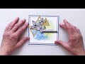 FACEBOOK LIVE - CLAIRE NEWCOMBE Water colour background with Shabby Florals & Nesting Triangles