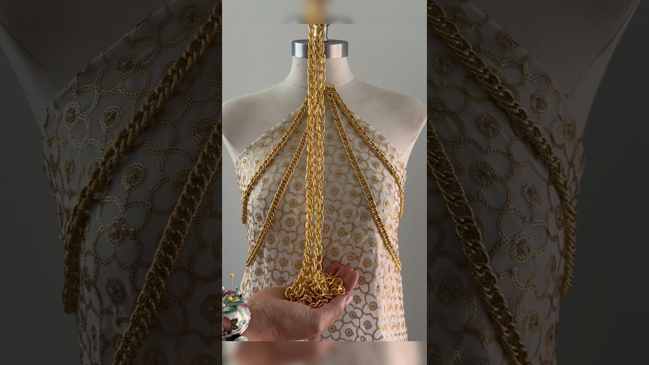 Gold chain dress  
