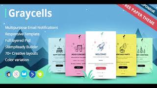 Graycells 140 Email Notification Templates | Themeforest Website Templates and Themes