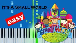 Its A Small World Slow Easy Big Piano Beginner Tutorial