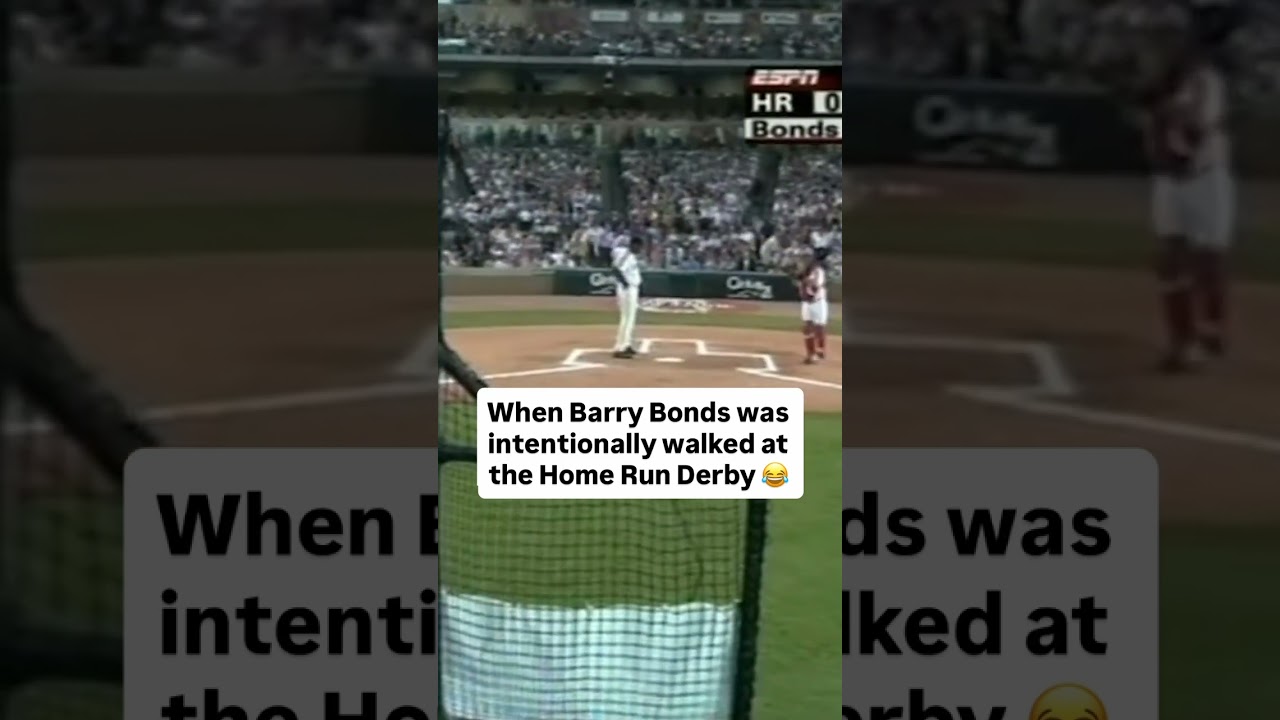 Only Barry Bonds could get intentionally walked at the Home Run Derby 😂  #HRDerby #baseball #mlb