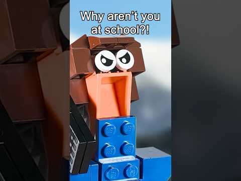 Ditching School - With LEGO Brick separators #lego #comedyshort #school #relatable #puppet