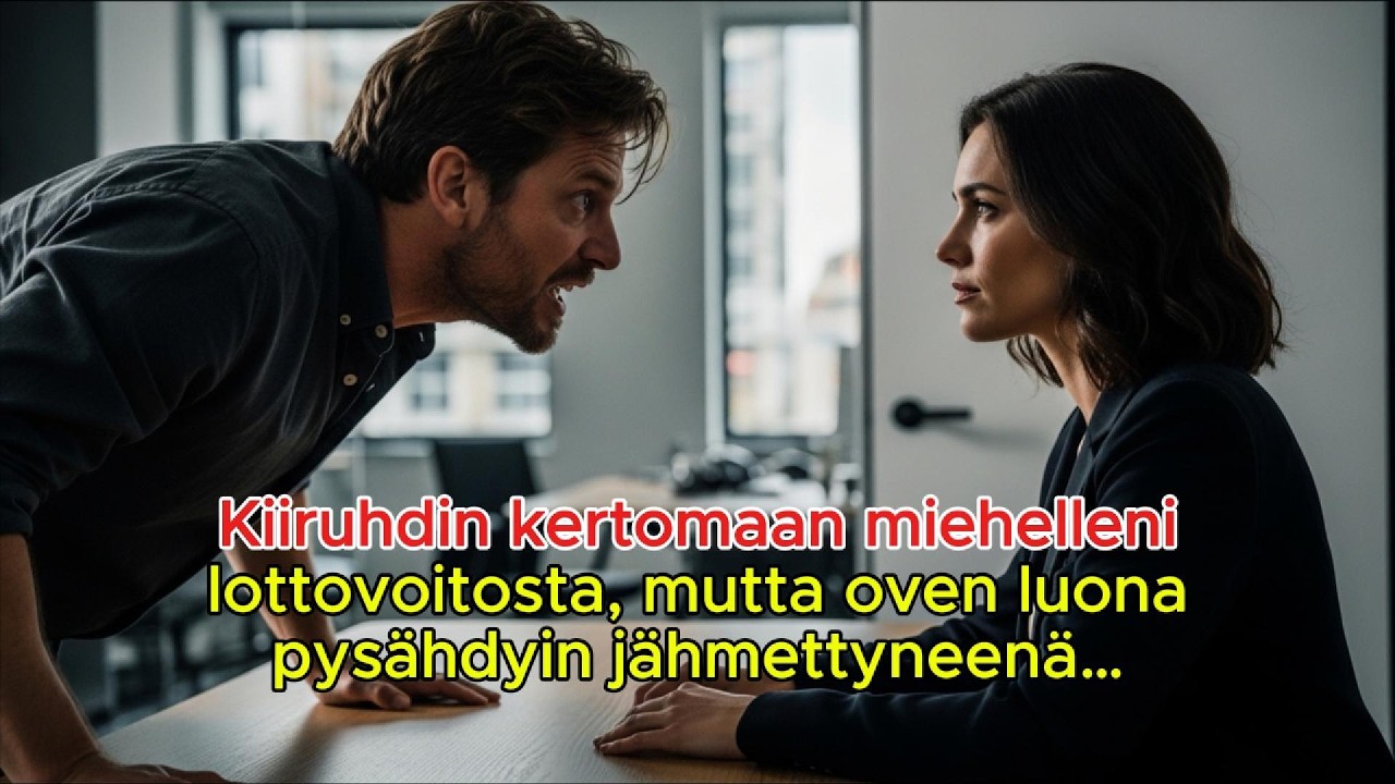 Kiiruhdin kertomaan miehelleni lottovoitosta, mutta oven luona pysähdyin jähmettyneenä…