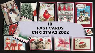 How to make Christmas Cards quickly - using paper napkins