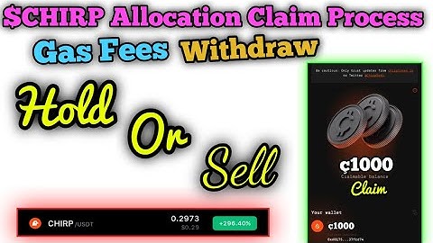 $CHIRP Claiming Process |Chirp Withdraw Process |Chirp claim sui gas fees