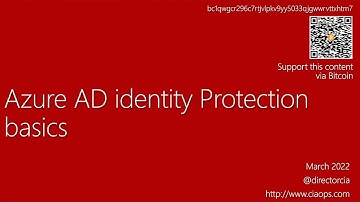 Azure AD Identity Protection basics