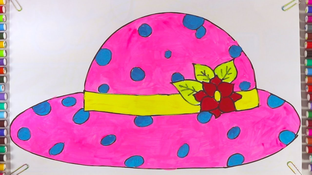 40 Tranh tô màu cái mũ đẹp dành cho bé trai bé gái tập tô
