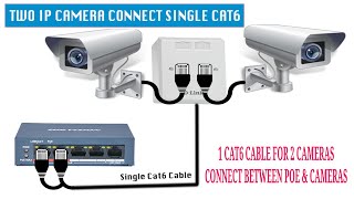 Two ip cameras connect single cat6 cable using D-link IO Box