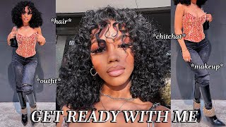 CHIT CHAT GRWM: I WENT TO A FASHION SHOW! | makeup artist, miss straight hair, weight gain, &amp; more!