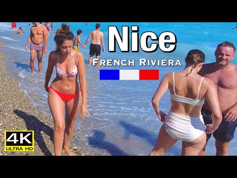 Nice,Beach Walk French Riviera [France 4K Ultra HD]