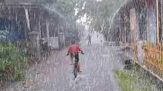 HEAVY RAIN IN A BEAUTIFUL AND COOL VILLAGE | FALLING ASLEEP TO THE SOUND OF RAIN