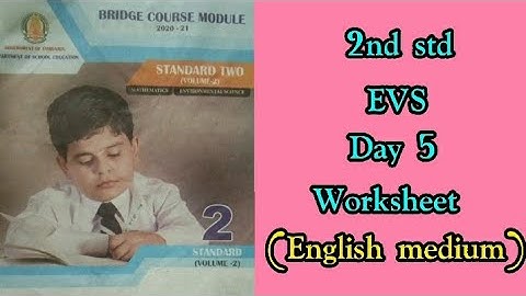 TN schools Bridge course module EVS Day 5 worksheet | English medium