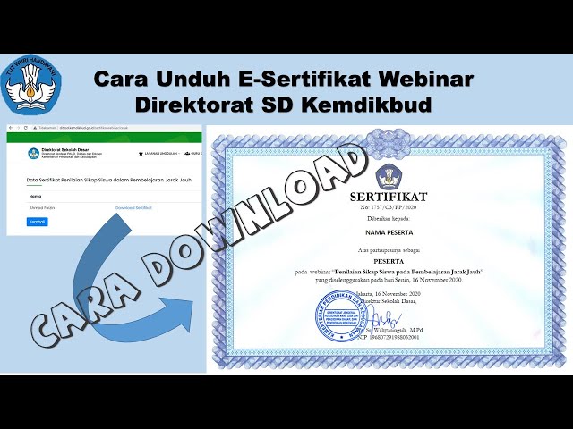 Cara Download Sertifikat Webinar Direktorat Sekolah Dasar class=