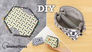 DIY Makeup Bag with Divider 💕 How to Make an Essential Zipper Pouch