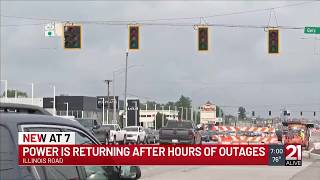 Power outage causes traffic jam near Illinois Rd I-69