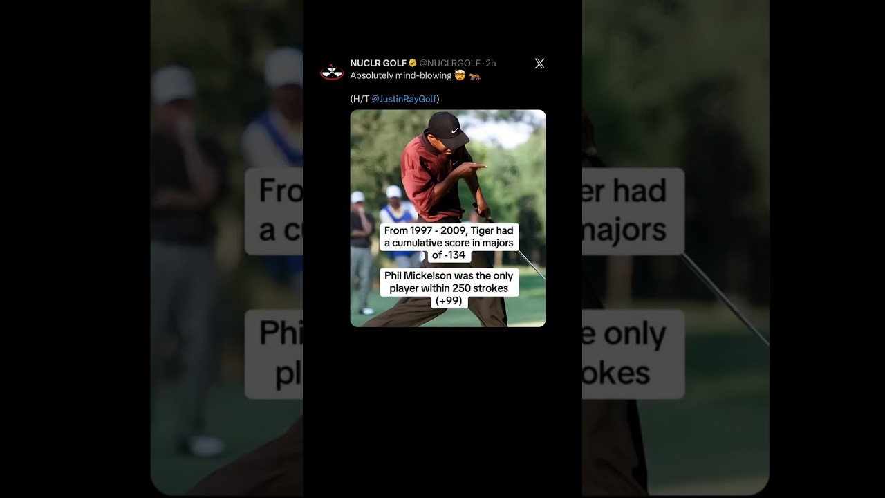 Tiger Woods 1997 - 2009 Stats in Majors | 