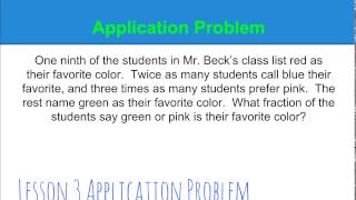 Lesson 3 Application Problem
