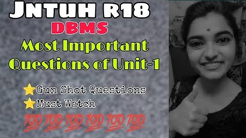 jntuh r18 DBMS unit1 gunshot 😱 very important questions 😍💯👍 database management system