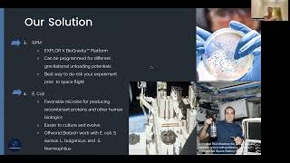 Microbe Biomanufacturing in Space for Human Healthcare | Offworld Biotech | IHS 2022