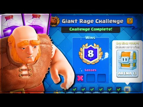 SirTagCR: BEST DECK for RAGING GIANT CHALLENGE! — Clash Royale - RoyaleAPI