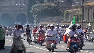 Vespa Drivers Join Rome Parade As Iconic Scooter Turns 80