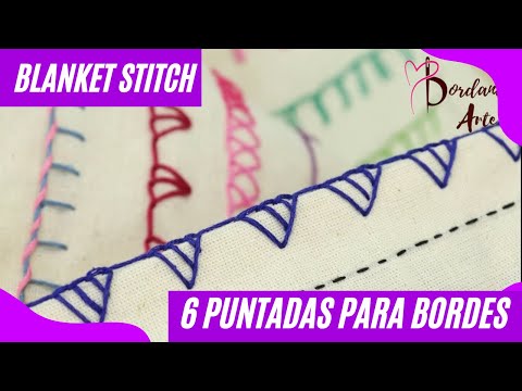 6 puntadas diferentes para bordes Libro de bordado página 26