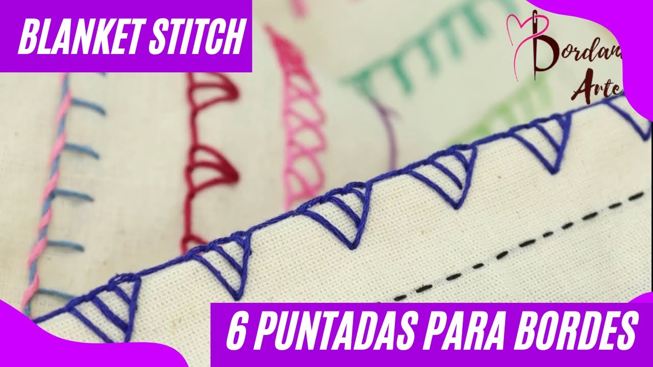 6 puntadas diferentes para bordes Libro de bordado página 26