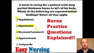 Burns- NCLEX Practice Questions