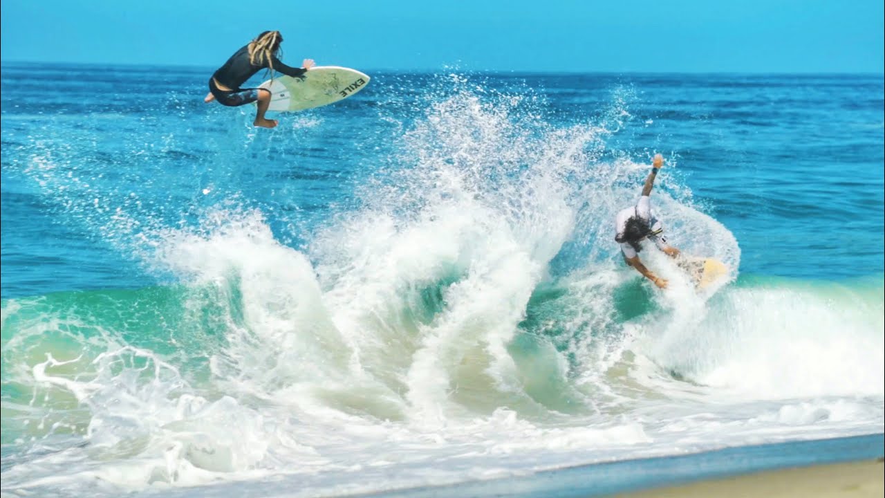 Huge Air on the Same Wave! Skimboarding YouTube
