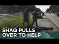 Shaq stops to help stranded Florida driver