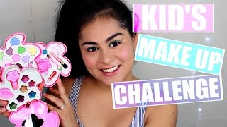 FULL FACE USING ONLY KIDS MAKEUP Challenge
