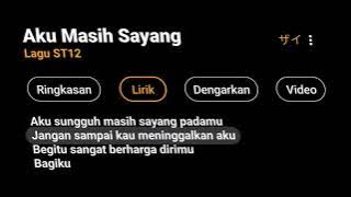 [CCP] MENTAHAN OVERLAY LIRIK LAGU ST12 - AKU MASIH SAYANG