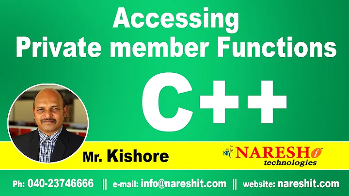 Accessing Private member functions in C++ | C ++ Tutorial | Mr. Kishore