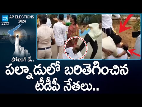 TDP Leaders Overaction.. పల్నాడులో బరితెగించిన టీడీపీ నేతలు.. | AP Election Voting Live |  @SakshiTV - SAKSHITV