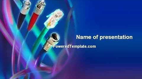 Cables Connectors PowerPoint Template by PoweredTemplate.com