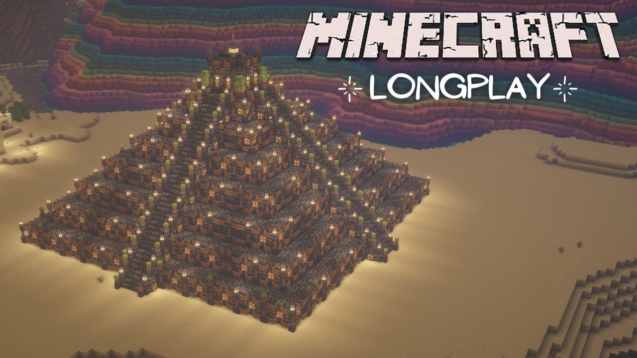 Minecraft Relaxing Longplay - Building A Desert Temple, Hardcore But Peaceful 1.18 (No Commentary)