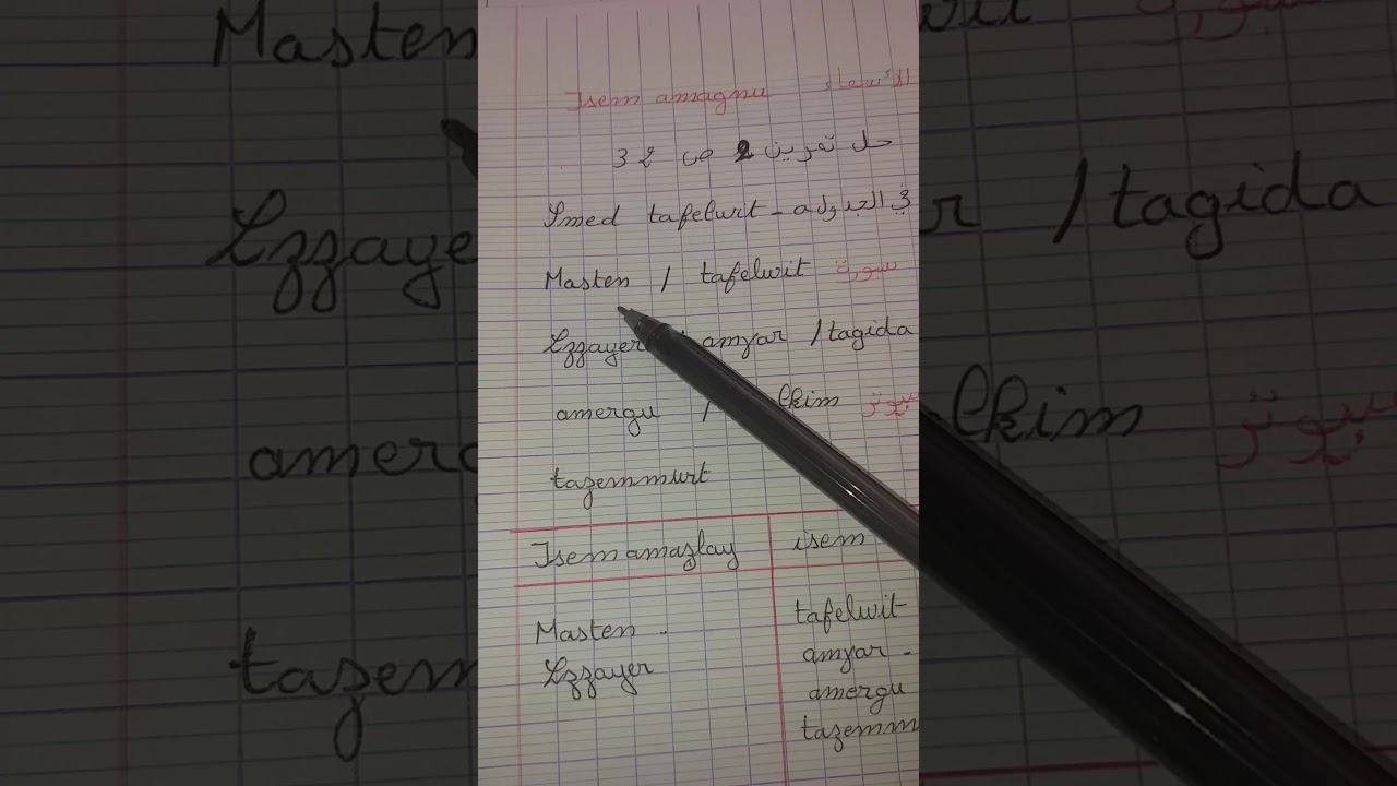 الاسم  Isem amagnu