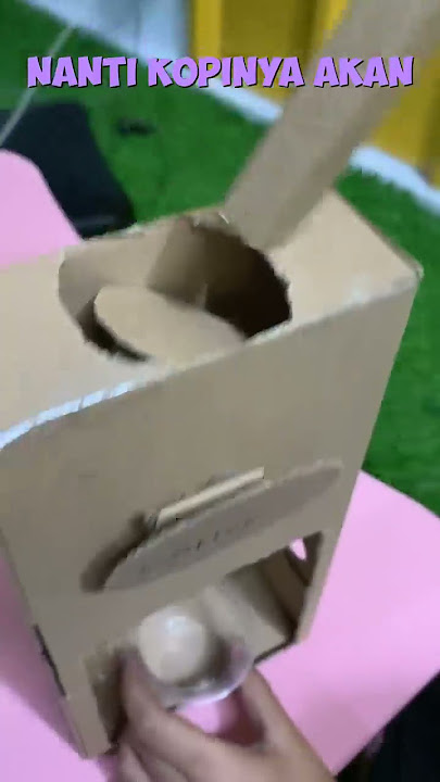 Creating A Coffee Maker From Cardboard #arinagafamily