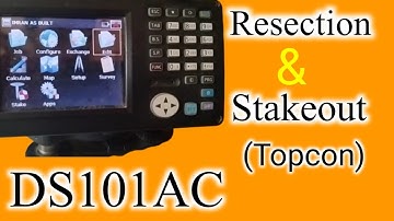 how to resection and stake out (setting out) topcon total station DS101AC  urdu hindi