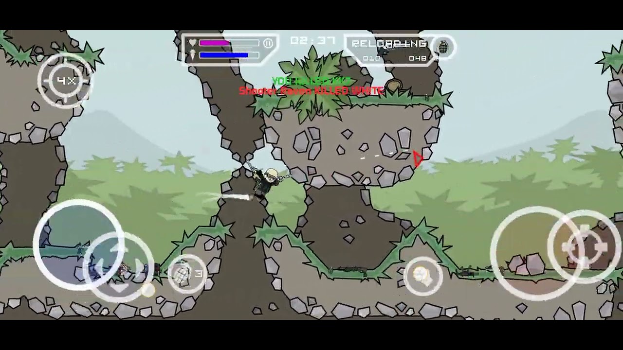 Mini militia mein gameplay karraha hu