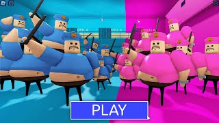 Download Lagu 1000 BLUE POLICE  vs 1000 PINK POLICE! in BARRY'S PRISON RUN! New Scary Obby (#Roblox) MP3